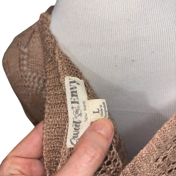 Sweet Envy Women's L Large Open Front Knit Cardigan Knit Knee Length Lightweight - Picture 8 of 8